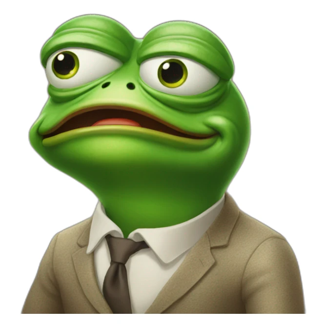 pepe the frog surprised sticker
