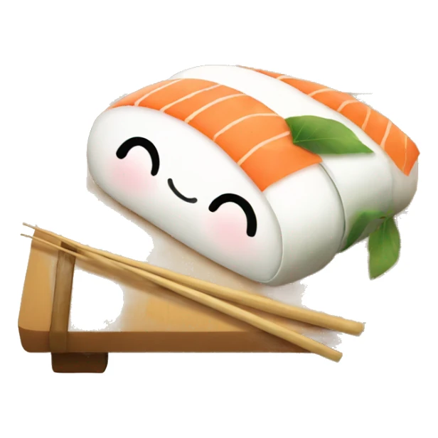 Japanese sushi sleeping sticker