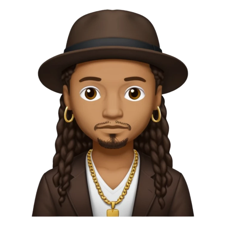 Bizzy Bone with dark brown hair sticker