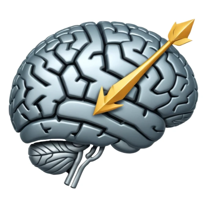 brain  With Mindset Arrow Symbol sticker