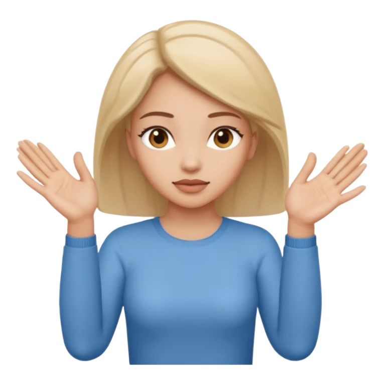 대체 왜?라는 손 포즈를 하고있는 여자 sticker