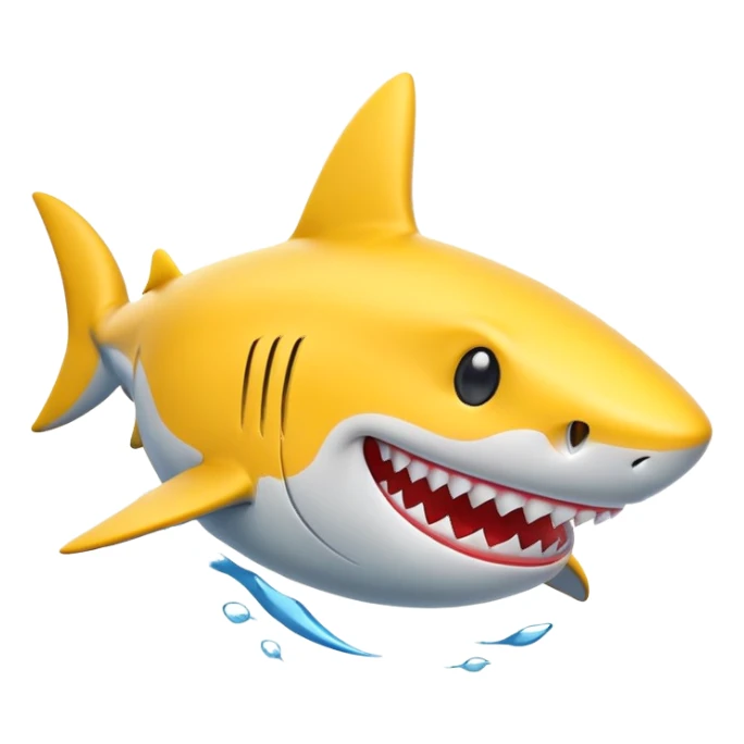 Shark smiley sticker