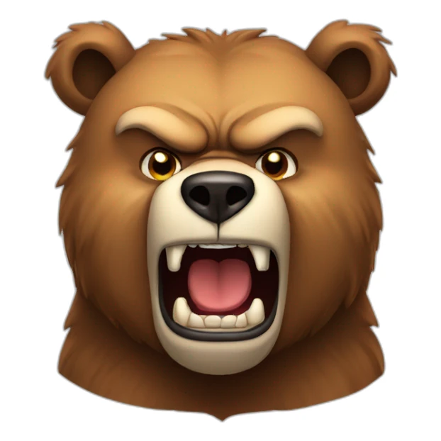 bear angry sticker