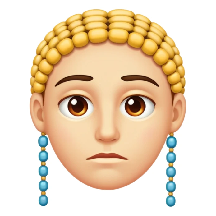 Nervous face sticker