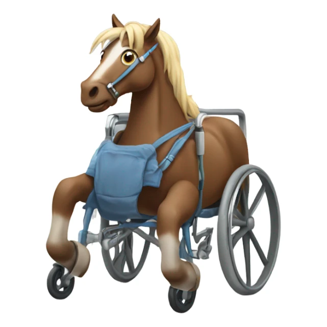 Horse in a wheelchair sticker