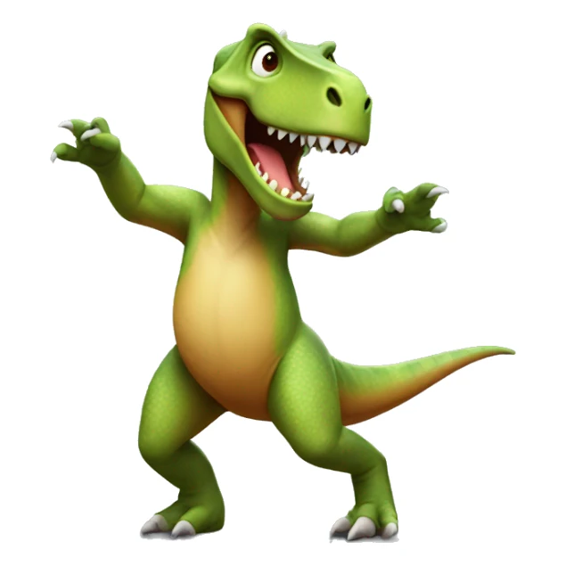 Dinosaur dancing sticker