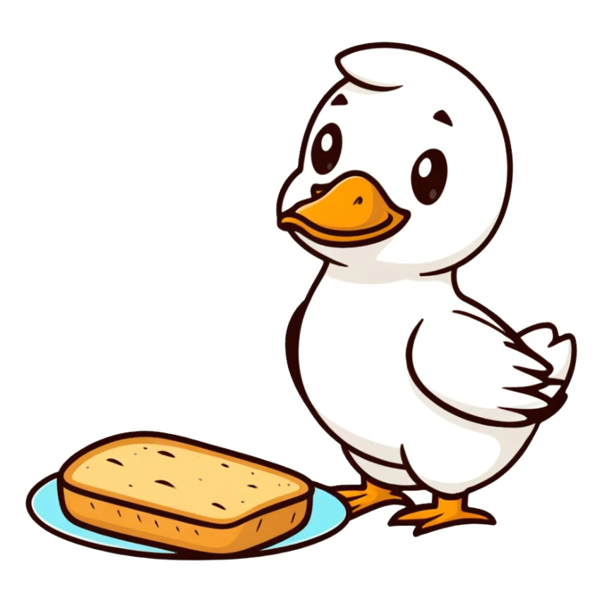 duck serving fresh gluten bread sticker
