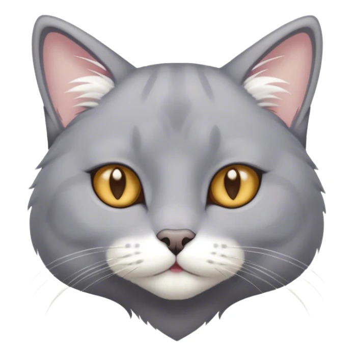 Grey cat with white paws sticker