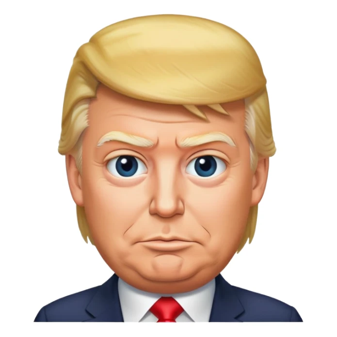 Trump with a smug expression sticker