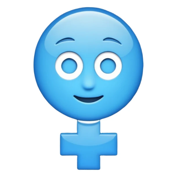 male gender symbol, simple blue color, classic emoji style, suitable for Discord role icon sticker