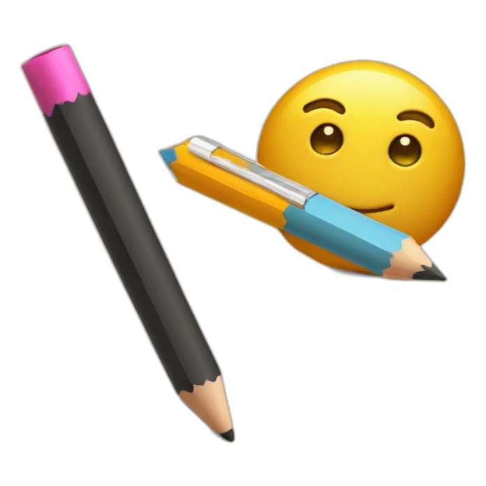 pencil and magical paper sticker