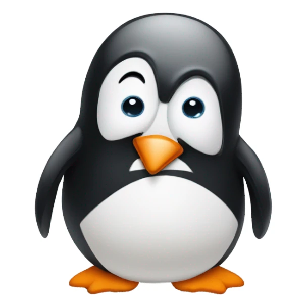 penguin kissy face  sticker