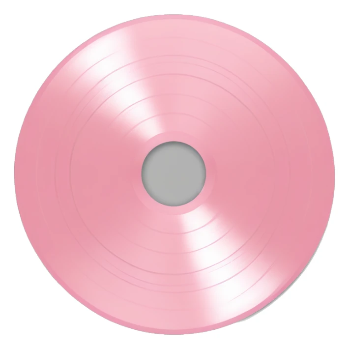 Light pink vinyl record sticker