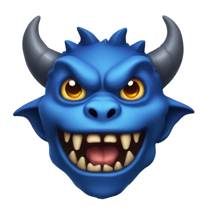 Blue diablo monster sticker