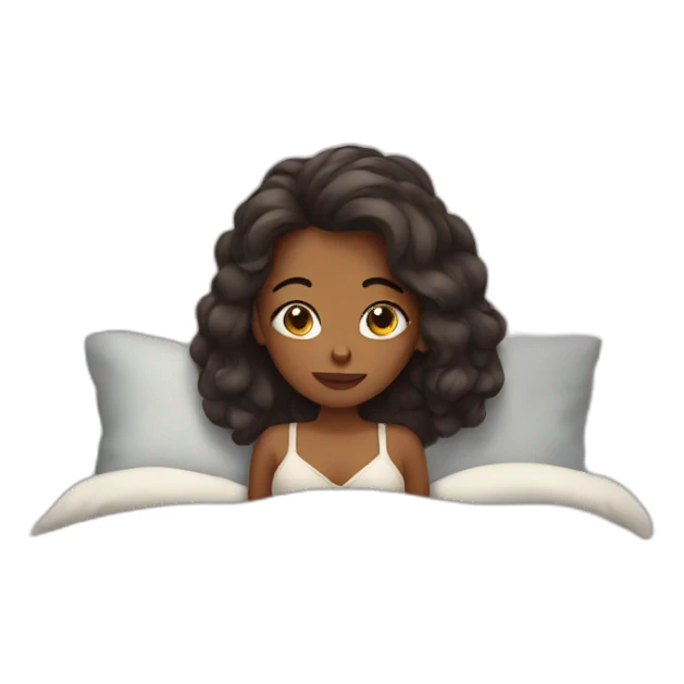 Girl in bed sticker