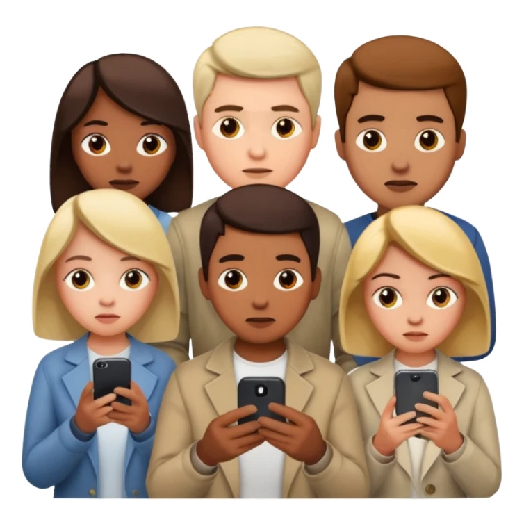 people searching something with iphone sticker