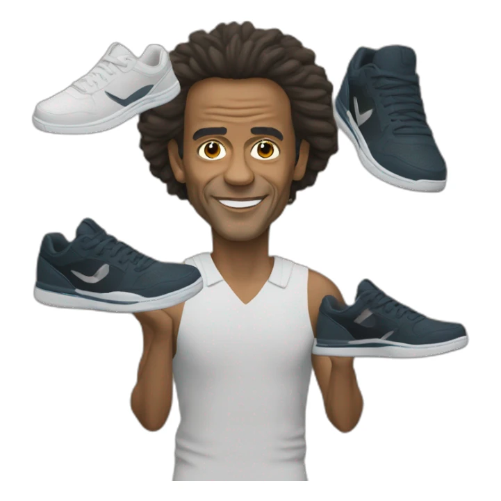 Yannick noah with shoes sticker