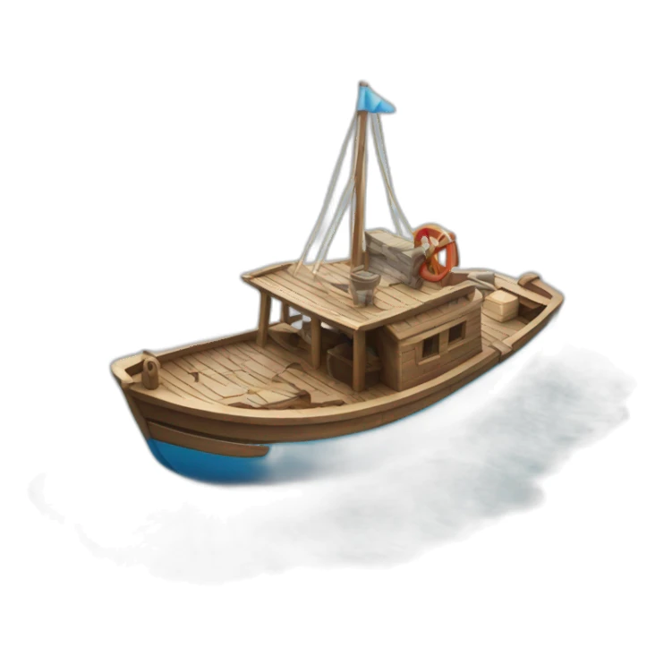Un bateau sur la mer  sticker