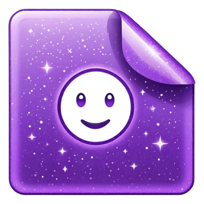 glitter documento nacional purple mark sticker
