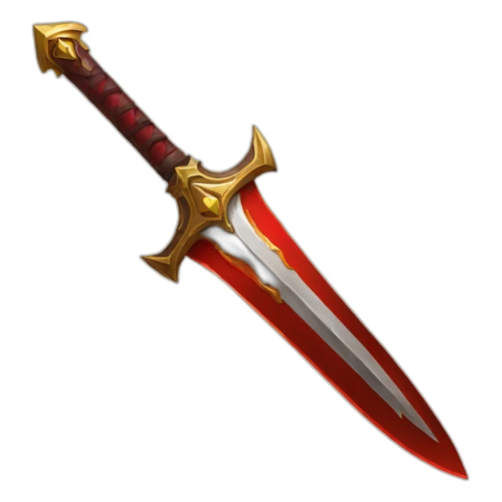 wow dps sword icon with red background sticker