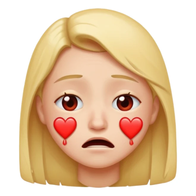 Happy bawling crying with heart eyes sticker