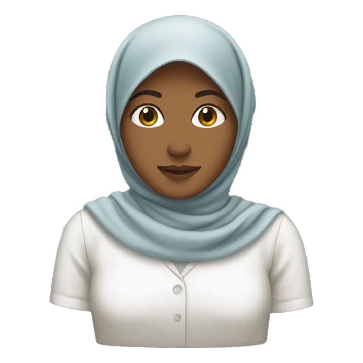 Worker wearing hijab sticker