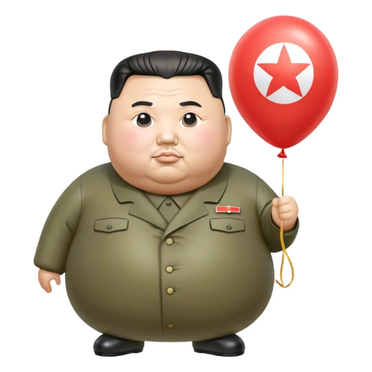 Fat Kim jong-un balloon  sticker