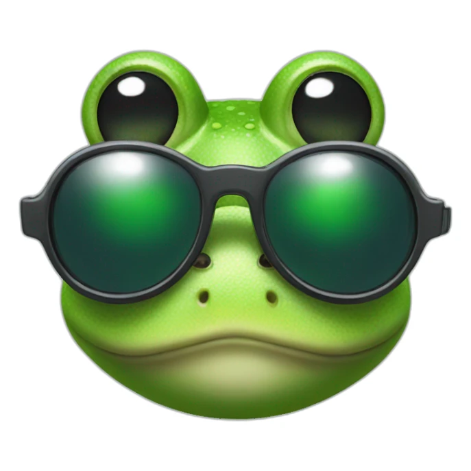 Frog with sunglasses  sticker