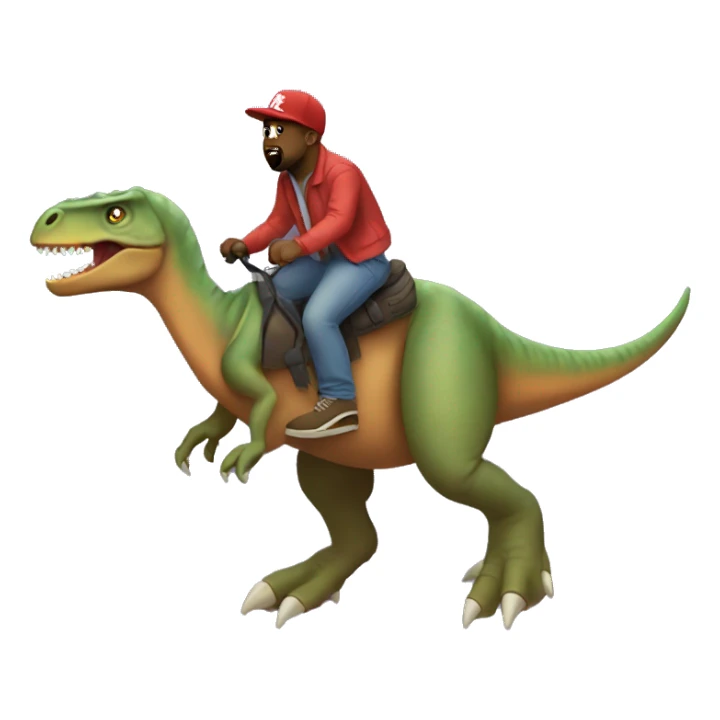 Kanye west riding dinosaur sticker