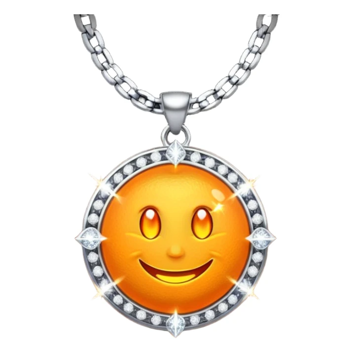 Magic Orange Necklace Diamonds sticker