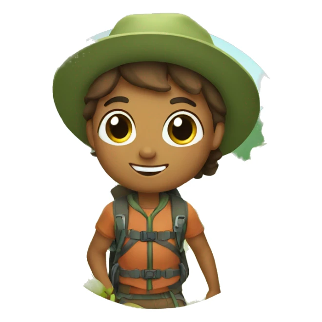 cute hiker in nature sticker