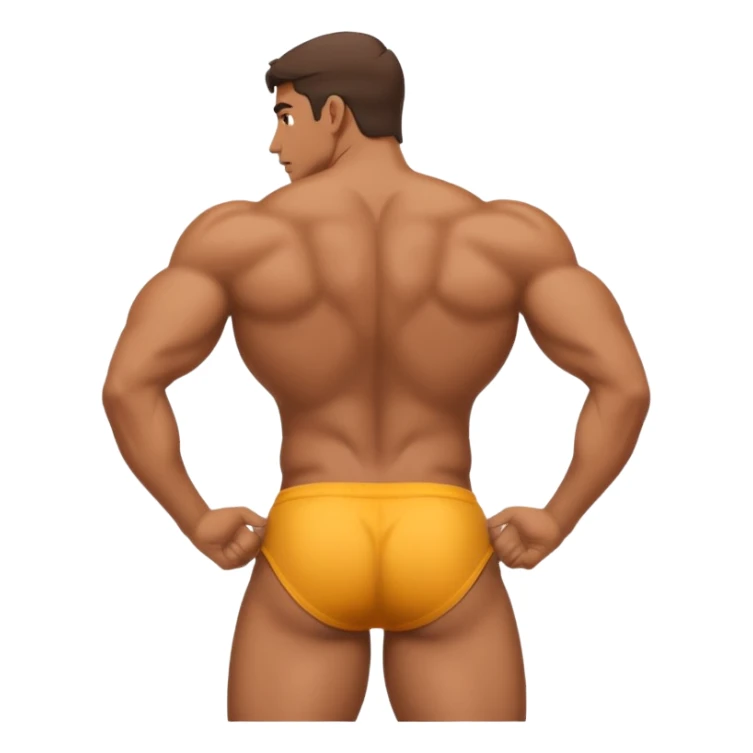 a guy showing his butt sticker