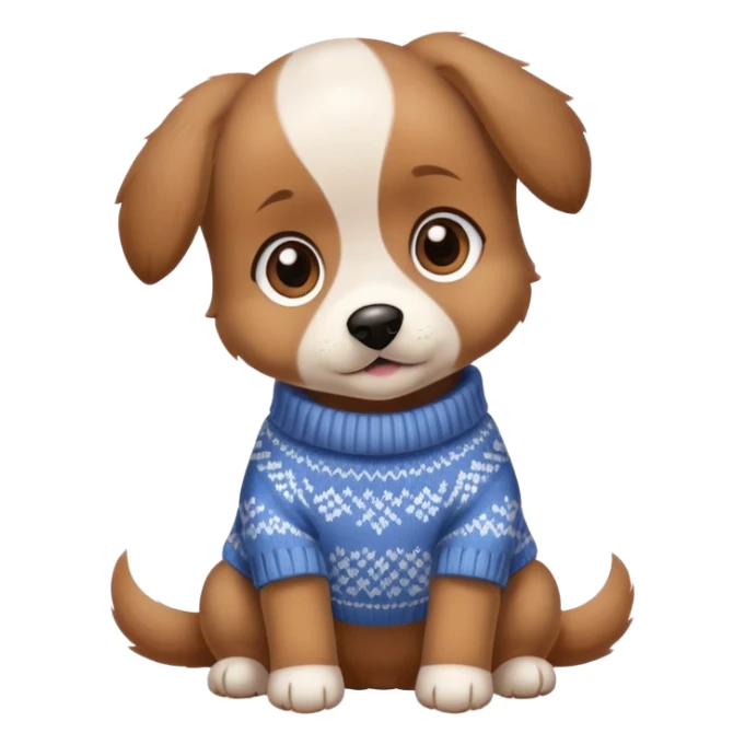 Puppy wearing sweater  sticker