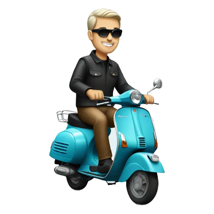 vespa rider sticker