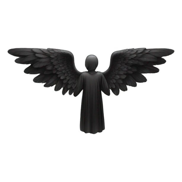 black angel wings sticker