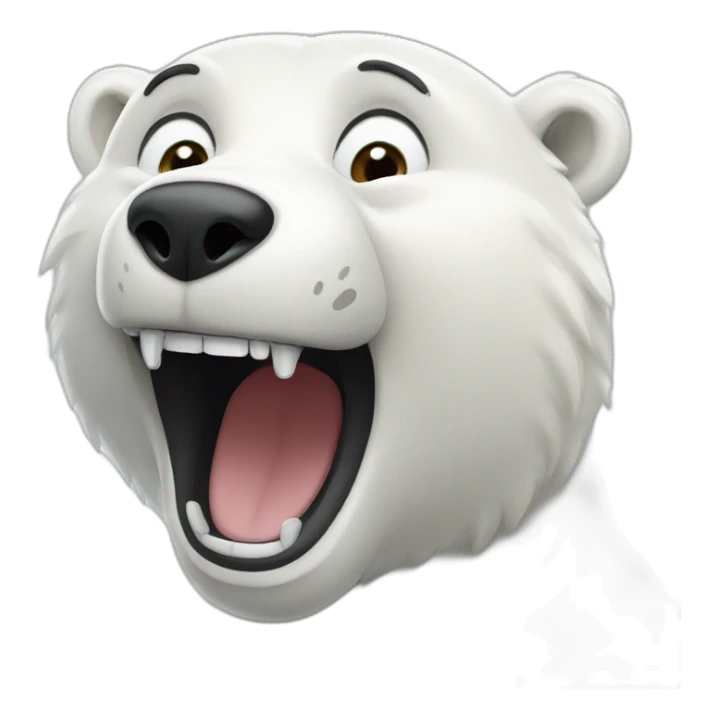 polar bear laughing sticker