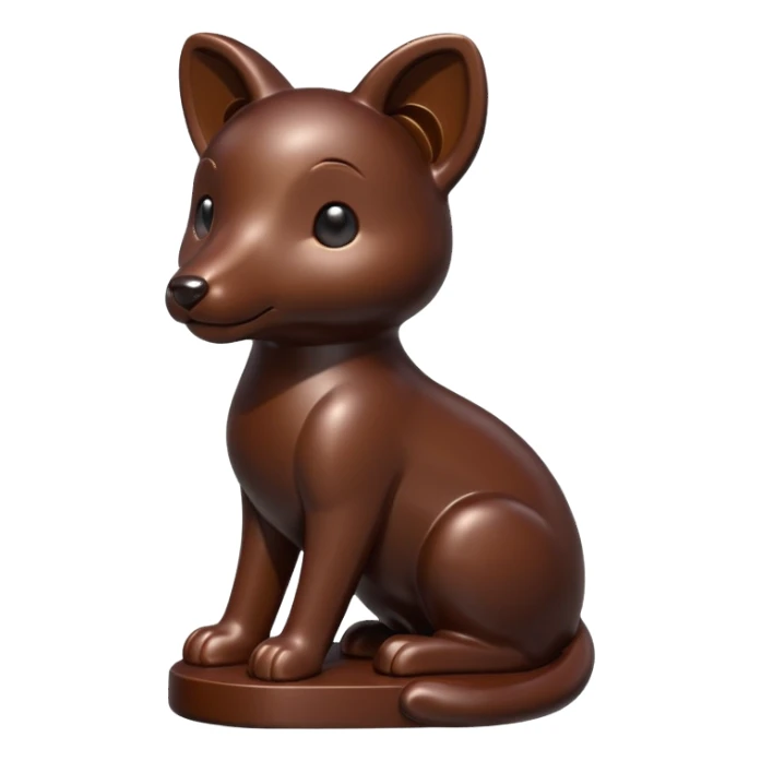 chocolate animal statue sticker
