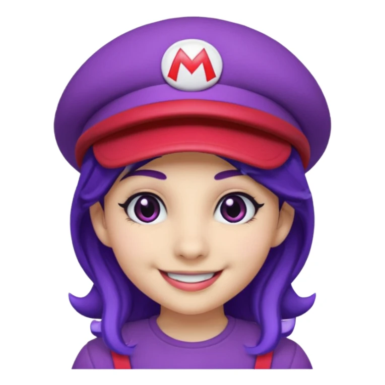 purple mario girl sticker