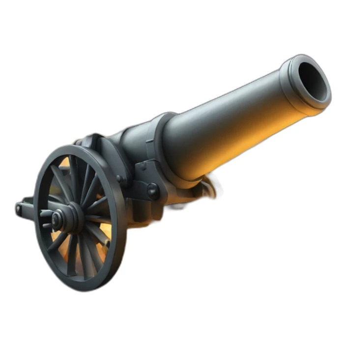 Cannon fire sticker