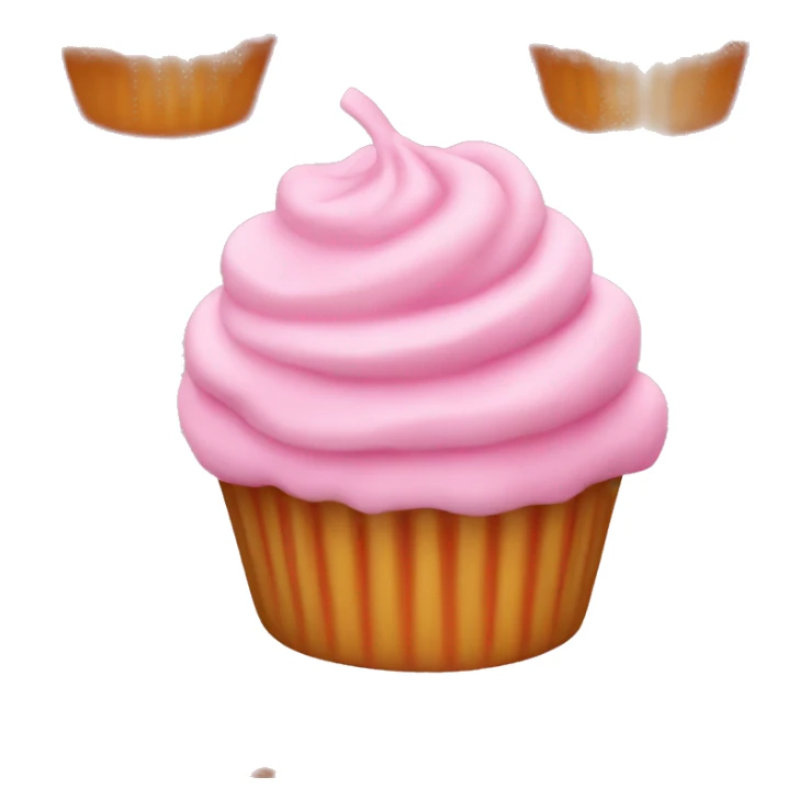 Light Pink pumpkin cupcake sticker