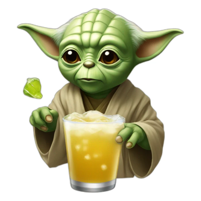 Yoda drink bear sticker