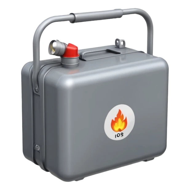 a box with gas canisters sticker