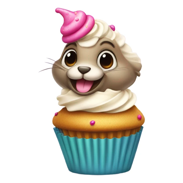 Ardilla con cupcake sticker