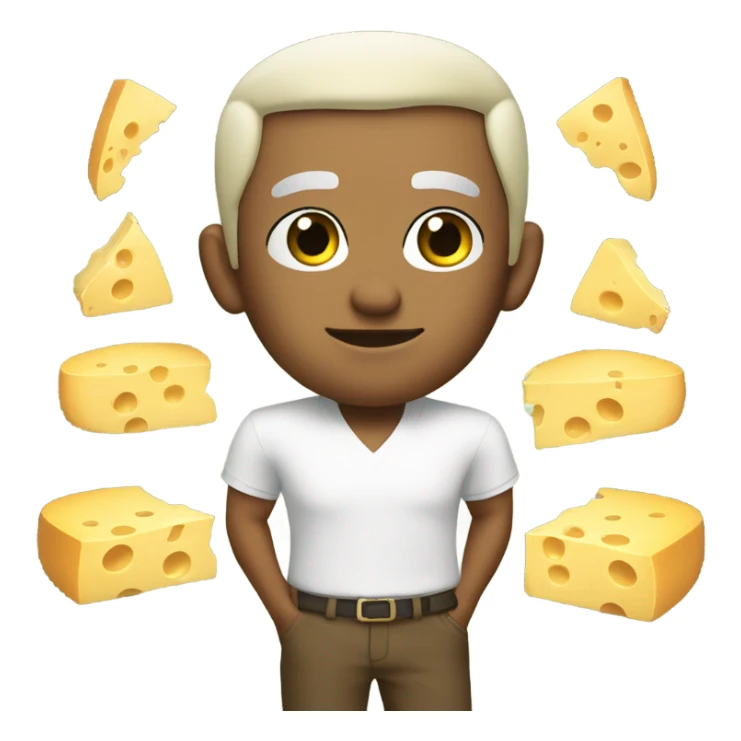 🤑 with cheese head sticker