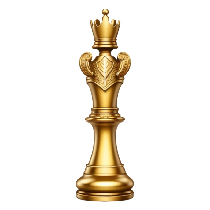 golden knight chess piece sticker