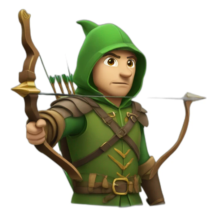 Robin Hood with bow and arrow sticker