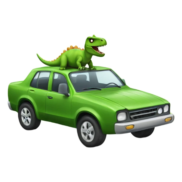 Dinosaur in a car sticker
