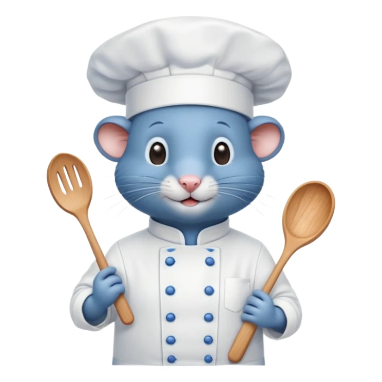 Remy blue rat chef sticker