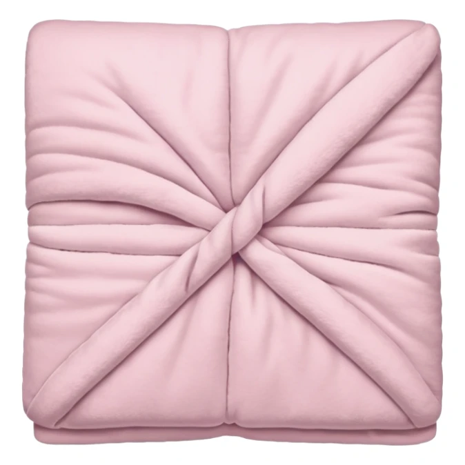 Light pink,fluffy folded blanket, single, view from top sticker