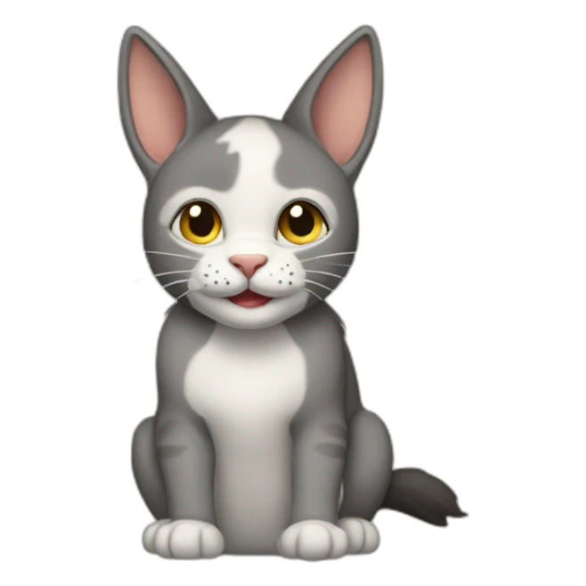 donkey cat sticker